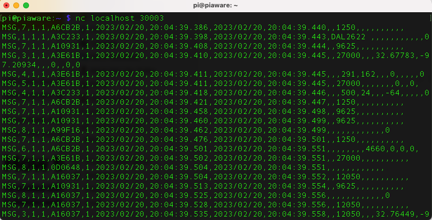 Port 30002 - Beast AVR Format